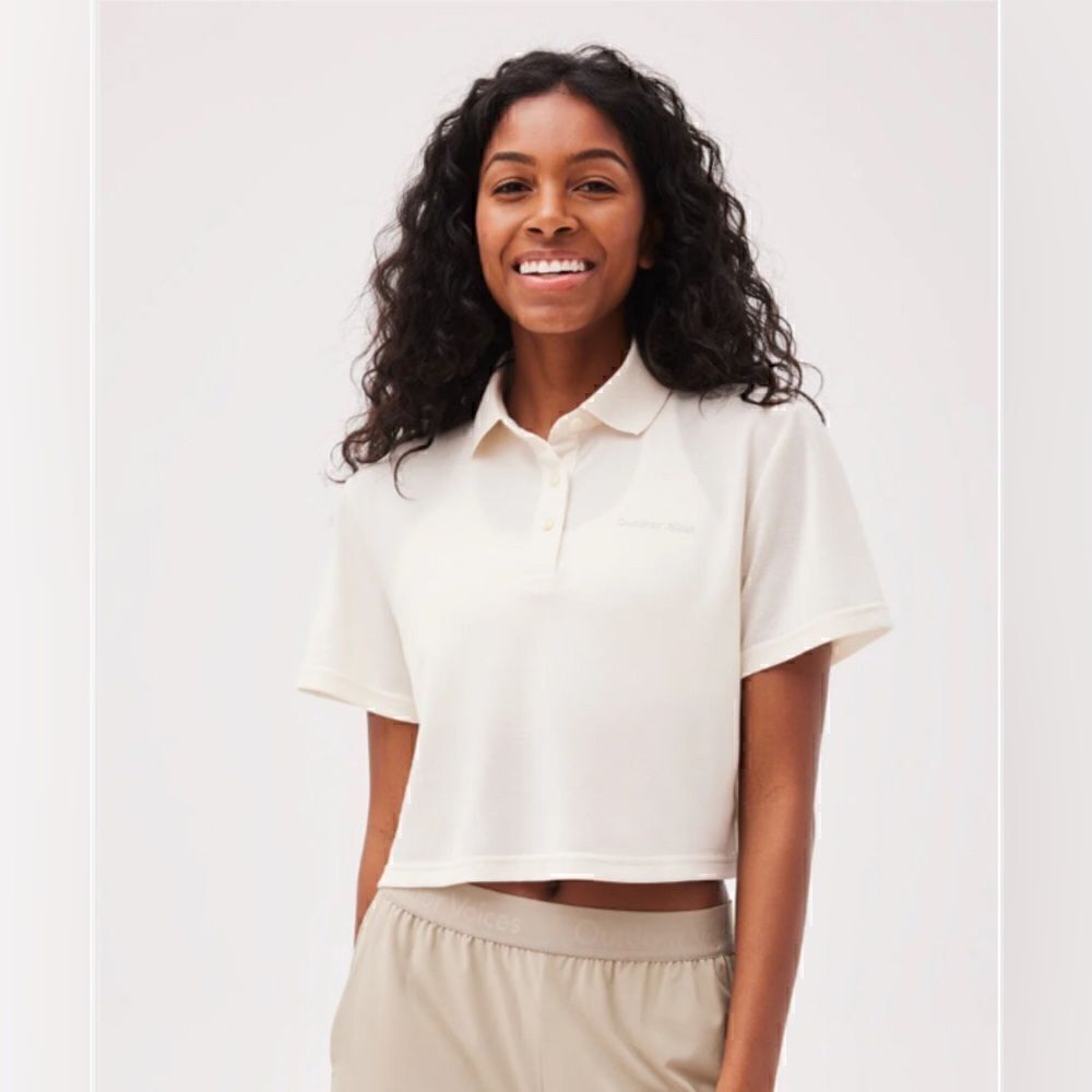 Outdoor Voices Birdie Crop Polo NWT